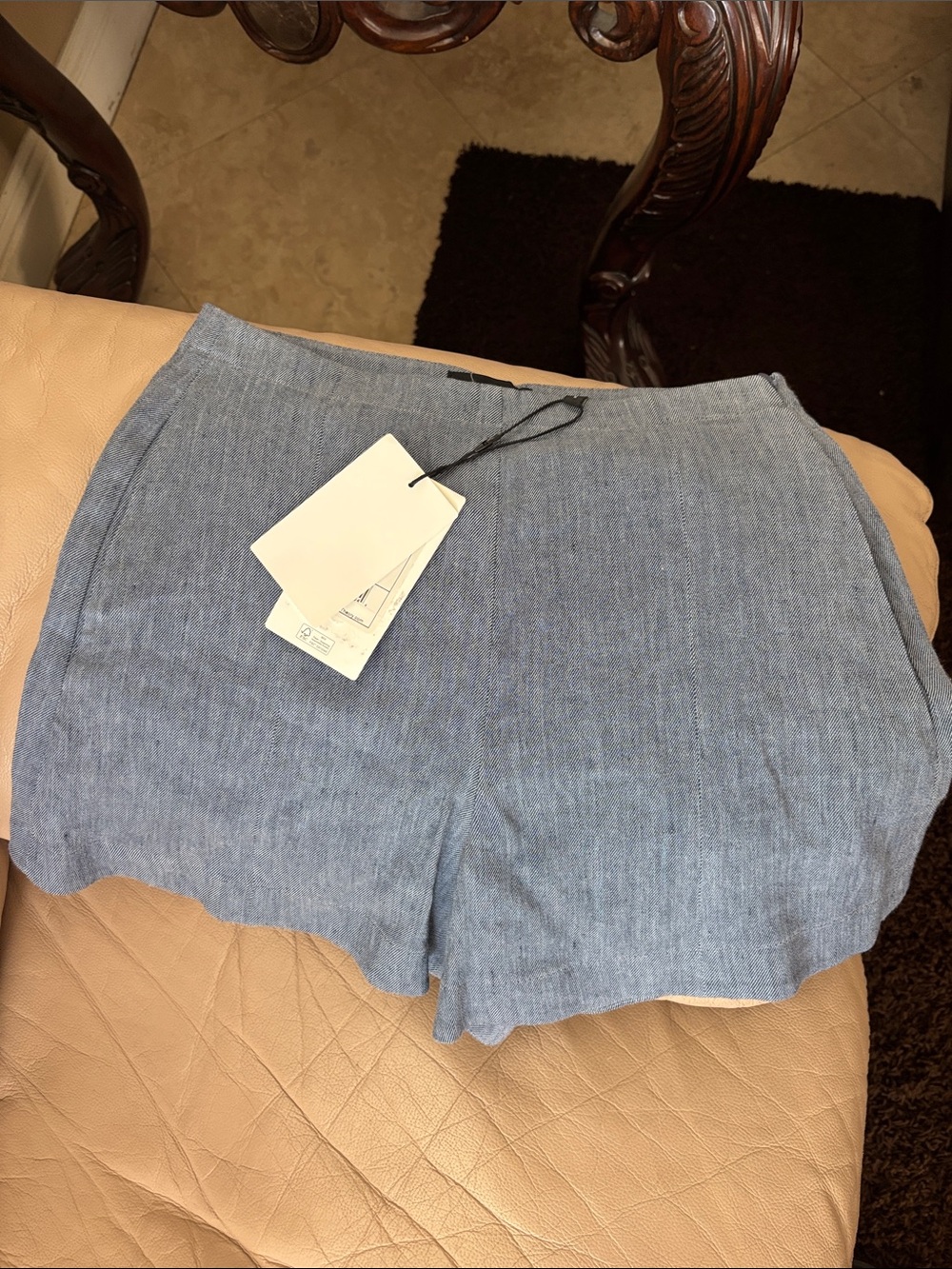 Theory CLN SHORT TB Denim Shorts in Blue Size 00 NWT